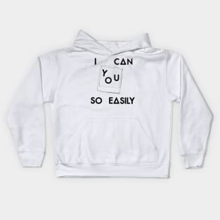 I can picture you so easily (black) Kids Hoodie